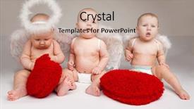  Presentation with angels - Amazing PPT theme having face of a jacob ewe with grass background backdrop and a dark gray colored foreground