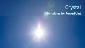  Presentation with sky blue - Presentation theme with halo-sunlight-on-blue-sky background and a ocean colored foreground
