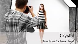  Presentation with music sympfonic studio - Colorful PPT layouts enhanced with halogen - photographer working with model backdrop and a light gray colored foreground