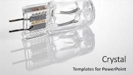  Presentation with halogen group of elements - Amazing theme having halogen bulb on white background backdrop and a  colored foreground