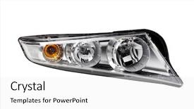  Presentation with element - Presentation design having halogen element - car headlight background and a  colored foreground