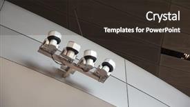  Presentation with lights - Cool new theme with halogen element - set of modern lights backdrop and a  colored foreground