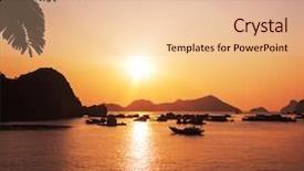  Presentation with vietnam - Presentation theme with halong bay vietnam background and a lemonade colored foreground
