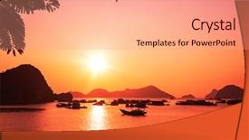  Presentation with vietnam - Colorful slide deck enhanced with halong bay vietnam backdrop and a coral colored foreground