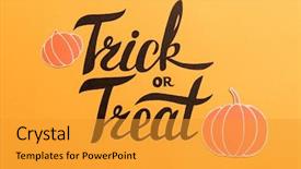  Presentation with phrase believe in yourself - Presentation theme having haloween theme phrase in frame background and a gold colored foreground