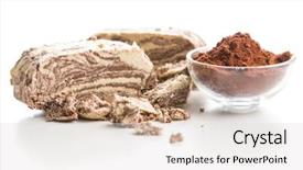  Presentation with halva - Slide set consisting of halva dessert slices with cocoa background and a light gray colored foreground