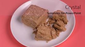  Presentation with halva - Slide deck enhanced with halva-in-plate-on-pink background and a coral colored foreground