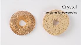 Presentation with bagel - Amazing slide deck having halved bagel with seeds backdrop and a white colored foreground
