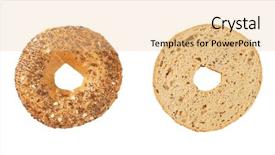  Presentation with bagel - Amazing slide set having halved bagel with seeds backdrop and a lemonade colored foreground