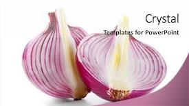  Presentation with red onion - Presentation theme enhanced with halves of red onion background and a white colored foreground