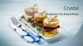  Presentation with food poisoning fine - Slides having ham and cheese finger food background and a lemonade colored foreground