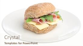  Presentation with roll - Slides enhanced with ham-and-cheese-roll background and a cream colored foreground