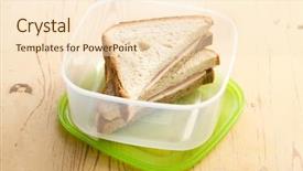  Presentation with plastic pellet - Cool new theme with ham sandwich in plastic box backdrop and a lemonade colored foreground