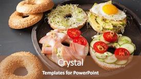  Presentation with fresh toast sandwiches egg - Cool new slides with ham tomato soft cheese alfalfa backdrop and a  colored foreground