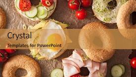  Presentation with avocado - Slides enhanced with ham tomato soft cheese alfalfa background and a gold colored foreground