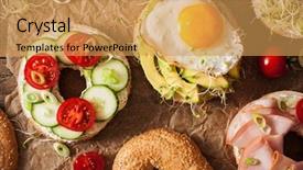  Presentation with avocado - Colorful PPT layouts enhanced with ham tomato soft cheese alfalfa backdrop and a yellow colored foreground