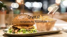  Presentation with fast food - Amazing presentation theme having hambergers - hamberger with fries fast food backdrop and a gold colored foreground