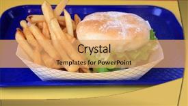  Presentation with burger fries - Theme consisting of hambergers - hamburger and french fries lunch background and a  colored foreground