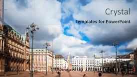  Presentation with hamburg - PPT theme enhanced with hamburg-germany-april-3-street background and a  colored foreground