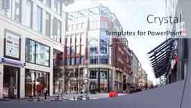  Presentation with hamburg - Slide set featuring hamburg-germany-april-3-street background and a  colored foreground