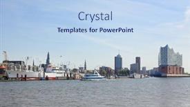  Presentation with elbe philharmonic hall - Colorful slide deck enhanced with hamburg-germany-may-19-2016 backdrop and a light blue colored foreground