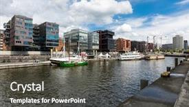  Presentation with hamburg - Presentation theme having hamburg skyline there are many background and a dark gray colored foreground