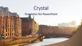  Presentation with hamburg - Slide set featuring hamburg warehouse district speicherstadt background and a sky blue colored foreground