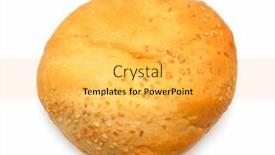  Presentation with hamburger - Audience pleasing presentation theme consisting of hamburger-bun-top-view backdrop and a yellow colored foreground