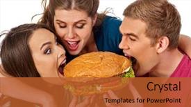  Presentation with hamburger - Amazing theme having hamburger fast food with ham backdrop and a  colored foreground