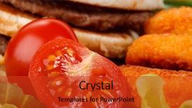  Presentation with chicken little chicks - Amazing theme having hamburger french fries chicken nuggets backdrop and a  colored foreground