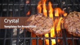  Presentation with meat beef - Presentation design consisting of hamburger hamburger grilled background and a red colored foreground