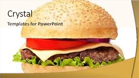  Presentation with white pom pom pom pom - PPT theme having hamburger isolated on white background background and a blonde colored foreground