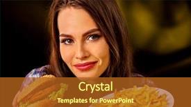  Presentation with french fries - Beautiful slides featuring hamburger student consume fast food backdrop and a tawny brown colored foreground