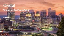  Presentation with cincinnati - Amazing PPT theme having hamilton - cincinnati ohio usa cityscape backdrop and a coral colored foreground
