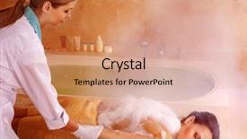  Presentation with turkish - Amazing PPT layouts having hammam or turkish bath backdrop and a coral colored foreground