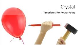  Presentation with chisel - Colorful theme enhanced with hammer about to pop backdrop and a white colored foreground