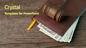  Presentation with bill rights - Beautiful slide deck featuring hammer chairman folder with bills backdrop and a tawny brown colored foreground