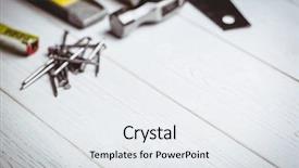  Presentation with diy - Beautiful PPT layouts featuring hammer nail - diy tools laid backdrop and a  colored foreground
