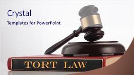  Presentation with law case - Colorful presentation design enhanced with hammer on top of law backdrop and a sky blue colored foreground