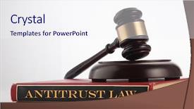  Presentation with law case - Colorful presentation theme enhanced with hammer on top of law backdrop and a sky blue colored foreground