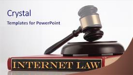  Presentation with law - Audience pleasing slide set consisting of hammer on top of law backdrop and a  colored foreground