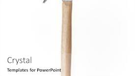  Presentation with isolated paw prints over white - Slide set with hammer-over-isolated-white-background background and a white colored foreground