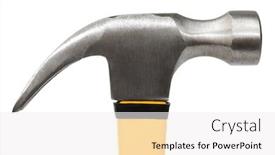  Presentation with yellow - Colorful slides enhanced with hammer-with-the-yellow-handle backdrop and a white colored foreground