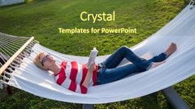  Presentation with relaxing - Beautiful slides featuring hammock in a peaceful garden backdrop and a tawny brown colored foreground