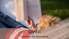 Presentation with reading - Audience pleasing presentation theme consisting of hammock in a peaceful garden backdrop and a coral colored foreground