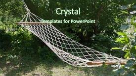  Presentation with camp - Cool new slide deck with hammock in forest in tourist camp backdrop and a tawny brown colored foreground