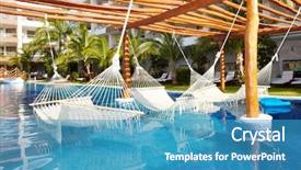  Presentation with natural spa resort - Colorful slides enhanced with hammock luxury exotic resort backdrop and a  colored foreground