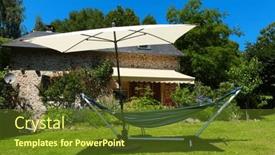  Presentation with ready - Theme consisting of hammock-ready-to-relax background and a tawny brown colored foreground