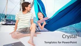  Presentation with sailing - Amazing presentation design having hammock set on the sail backdrop and a light blue colored foreground