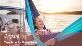  Presentation with sunset sailing - Cool new slide set with hammock set on the sail backdrop and a coral colored foreground